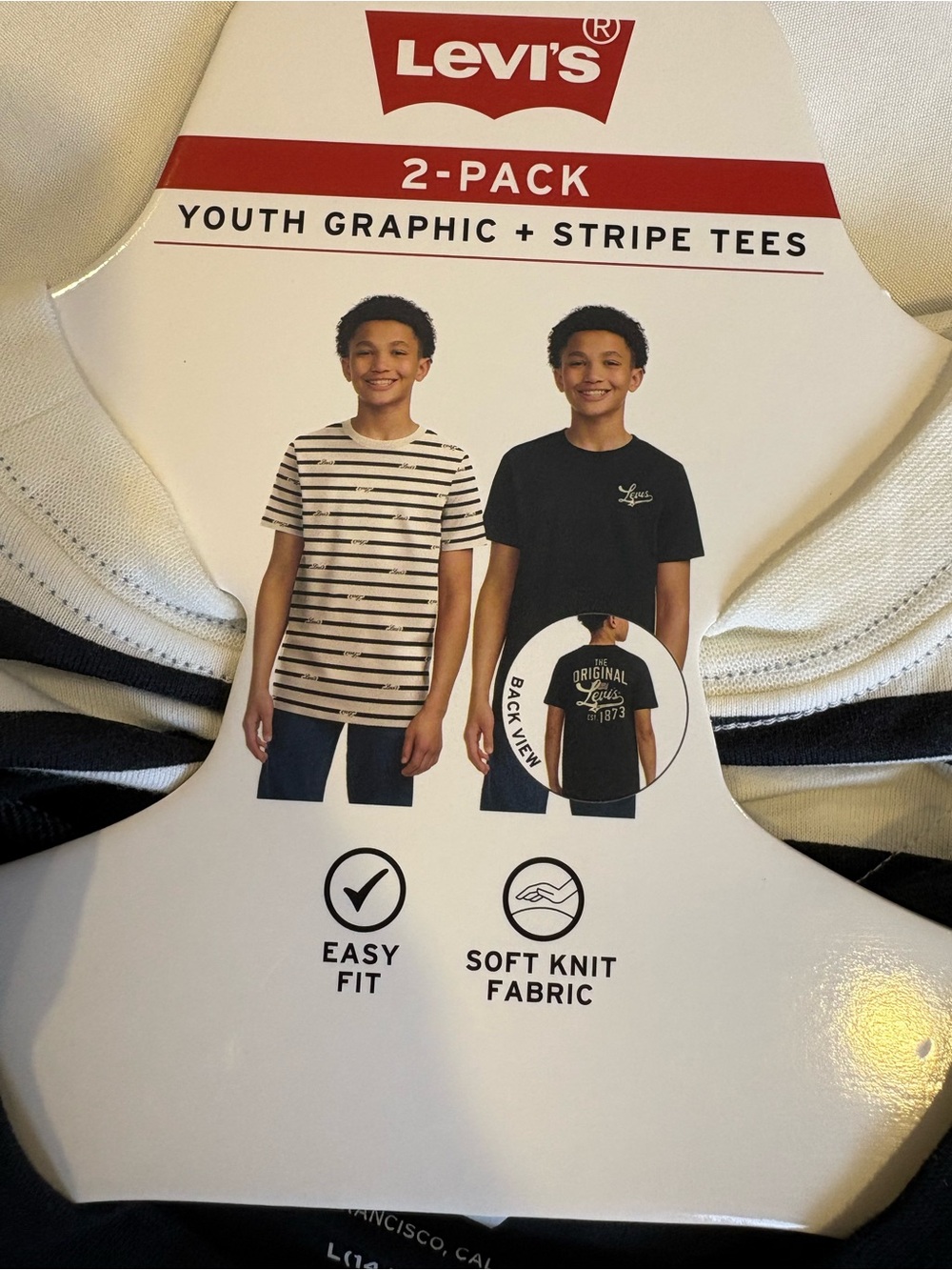 Levi's Boys 2-Pack Tees - Black & White